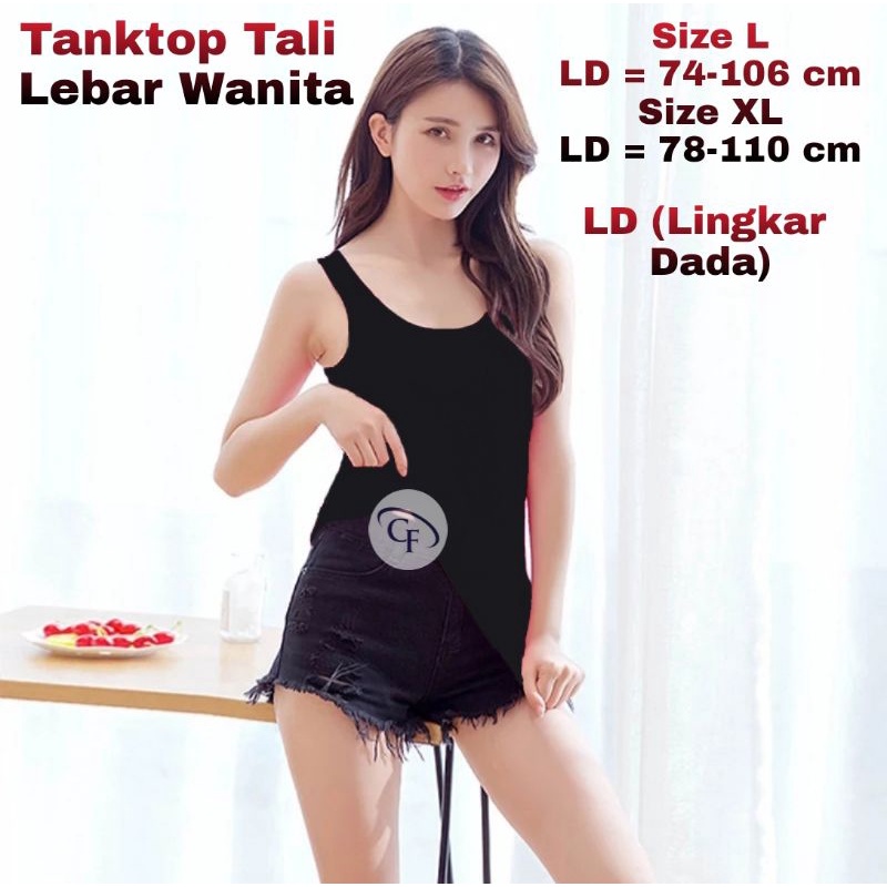 Collin - Singlet / Tanktop Tali Lebar Wanita