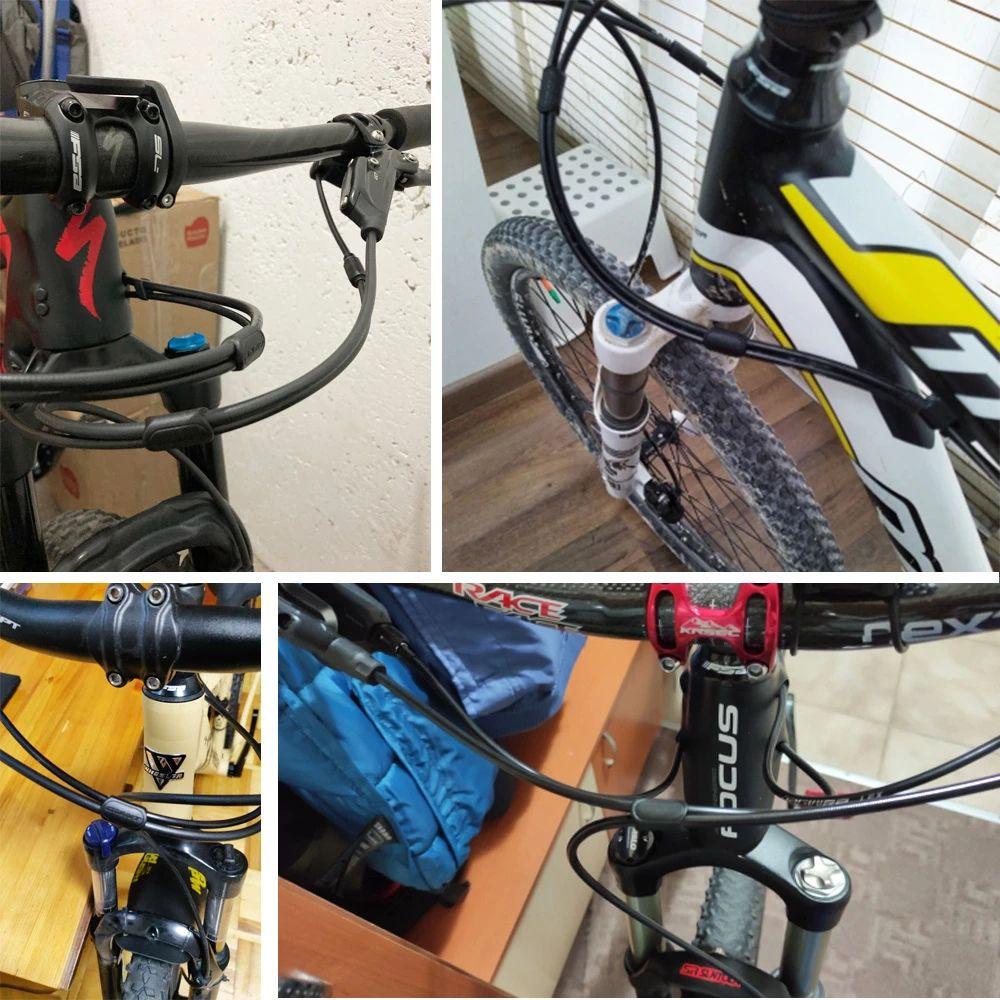 Nickolas1 Kabel Rem Cakram Base BMX Part Aksesoris Sepeda Selang Kawat Klip Frame Organizer MTB Sepeda Garis Dalam Klip Sepeda Frame Perlengkapan