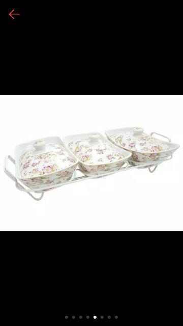 (hanya Di Shopee) Vicenza Alat Saji Dengan Rak / Wadah Sayur / Prasmanan Vicenza - Ba751