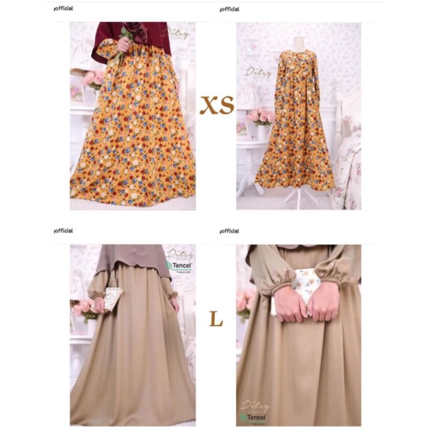 DITSY DESEMBER 2022 FEBRUARI 2023 MARET 2023 APRIL 2023 [ TWYLA YELLOW XS SIRALA WINE XS RAELYN BLAC