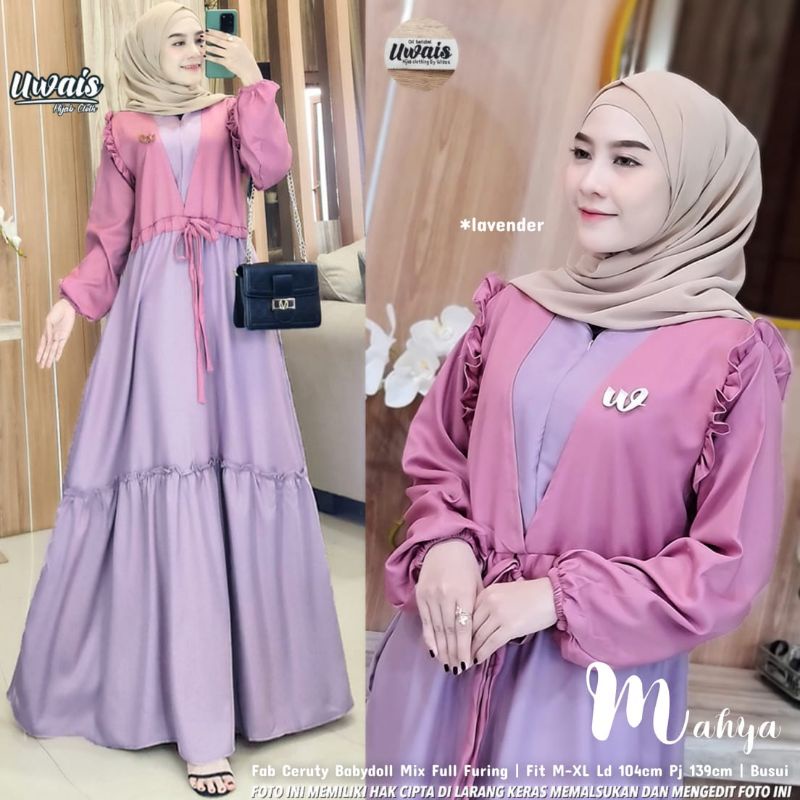 MAHYA BY UWAIS/gamis/gamis ceruty/gamis solo/uwais hijab