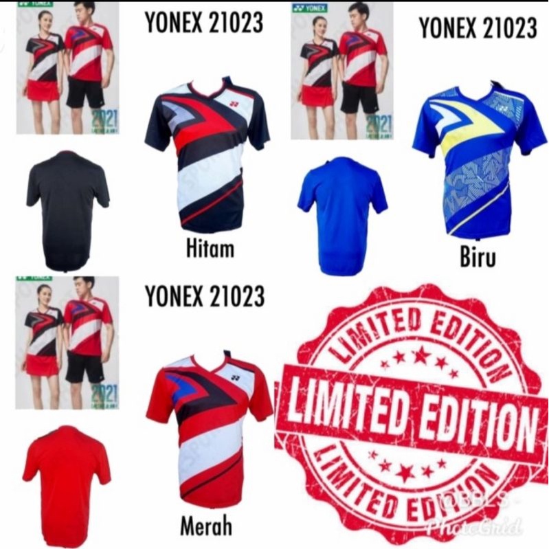 MURAH COD Baju Kaos Jersey Badminton Bulutangkis Yonex 21023A Grade Original Import