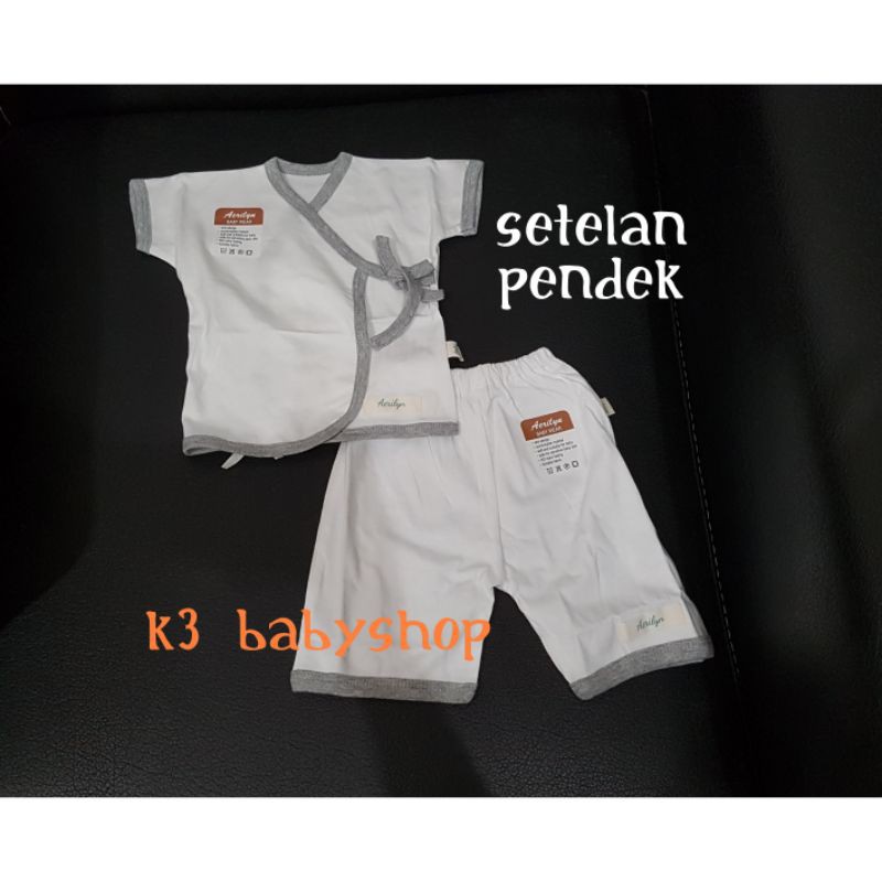 Setelan Pendek Aerilyn 0-3 bln dan 3-6bln baju kimono bayi piyama anak SNI