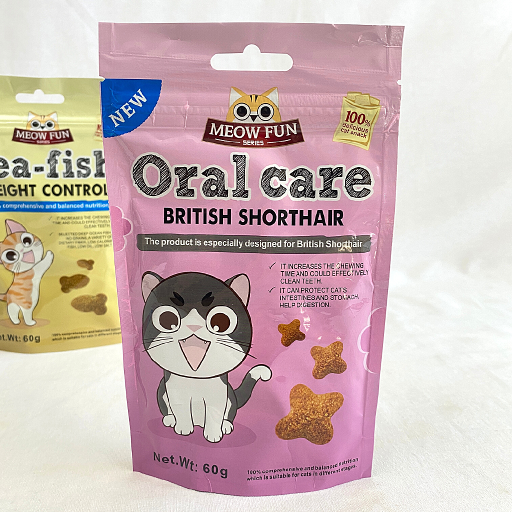 

MEOWFUN Snack Kucing Dental Oral Care Poultry Liver Cat Treat 60g