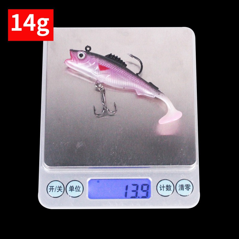 1Pcs Soft Umpan Pancing Swimbait 9cm 14g Luminous Fishing Lure Ikan Bass Wobbler Sinking Bait Kail Memancing Tackle