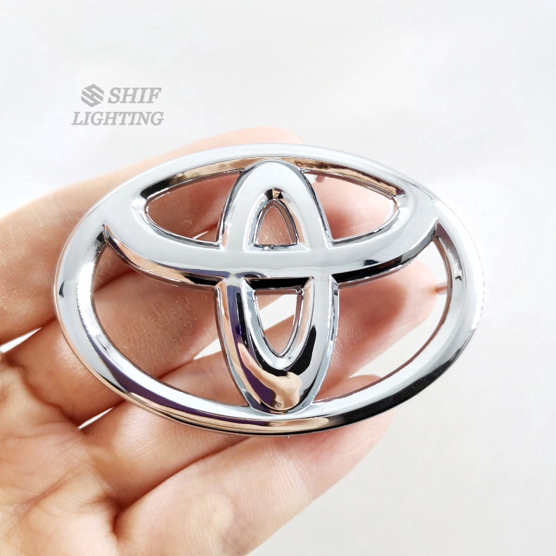 1pc Stiker Emblem Logo Toyota Bahan Abs Warna Emas Untuk Stir Mobil Toyota