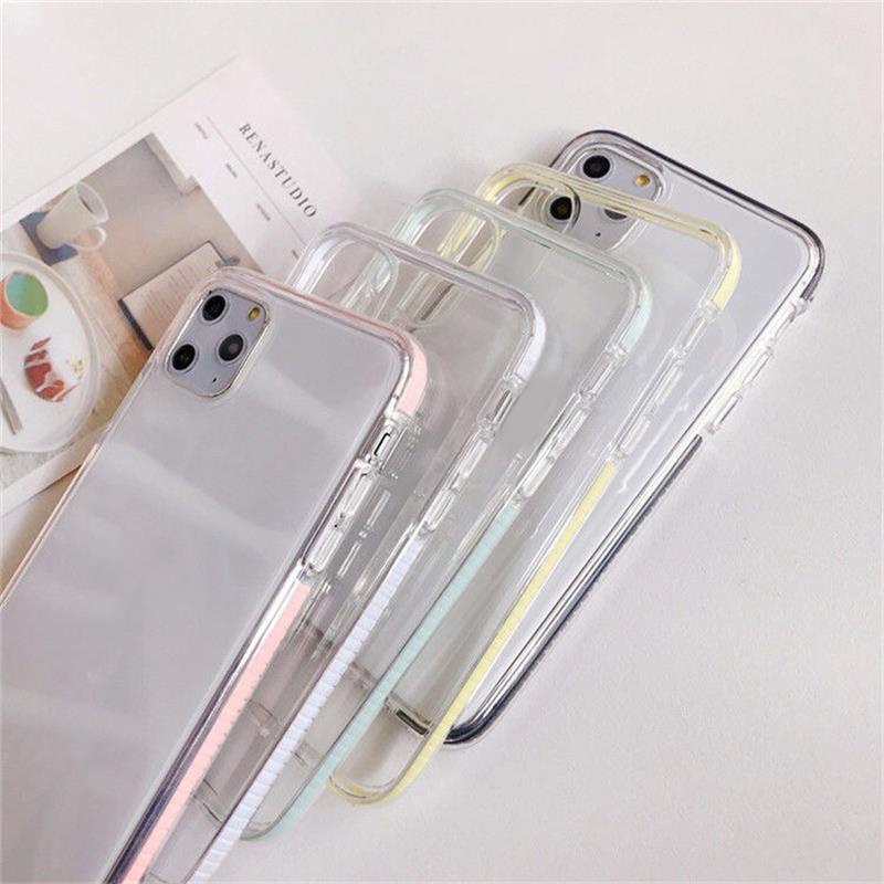 Soft Case TPU Transparan Anti Jatuh Shockproof Untuk IPhone 11 12 13 14 Pro MAX 6 6s 7 8 14 Plus X XR XS MAX SE 2020