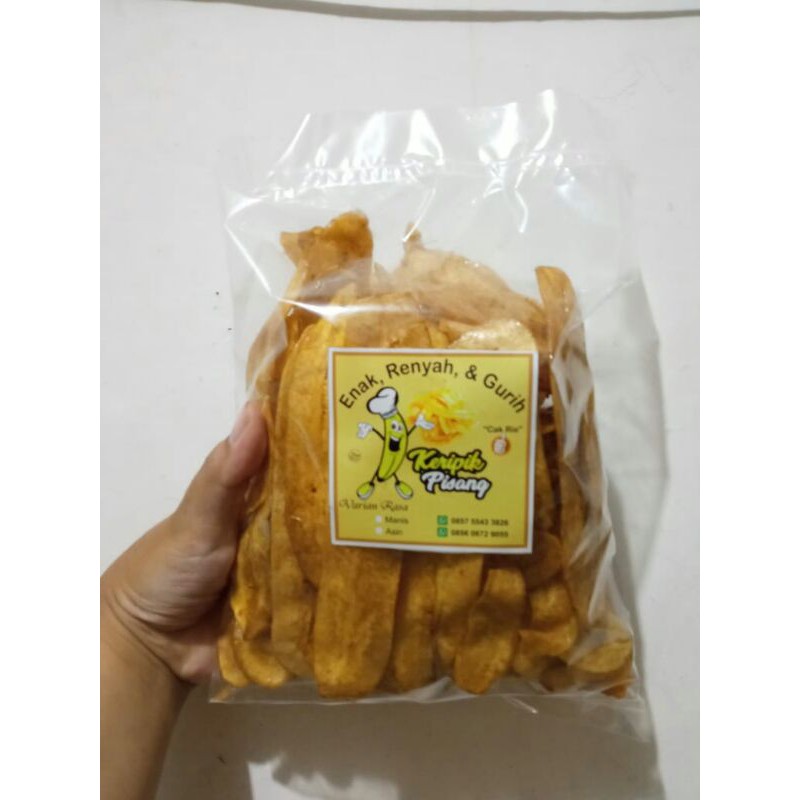 

Camilan Keripik Pisang Krispi Rasa Manis / Snack Kripik Pisang Manis 500 gram