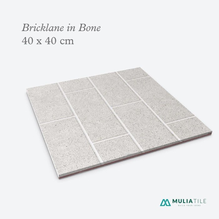 KERAMIK 40X40 BRICKLANE BONE MATT - MULIA TILE