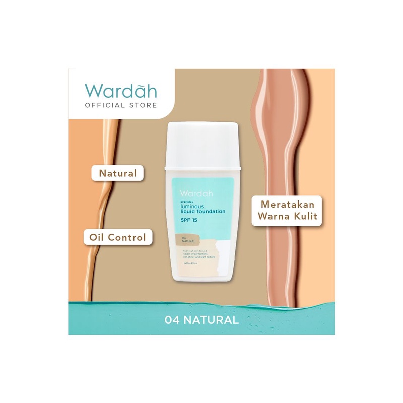 (COD)Wardah Everyday Luminous Liquid FOUNDATION 40 ML