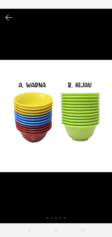 Mangkok Plastik Uk. S Isi 12 Pcs / Mangkok Sambal