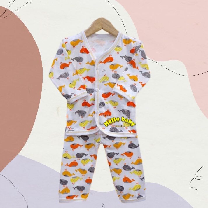 SETELAN BAJU BAYI PANJANG MOTIF 0 - 6 BULAN SNI SAFFENDA