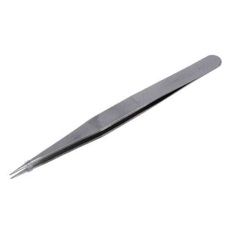 Pinset / Tweezer Stainless Benang Jahit Lurus / Bengkok