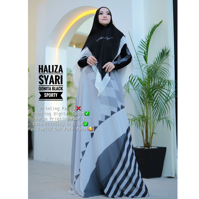 Qonita BLACK SPORTY & BROWN ori by Haliza syari