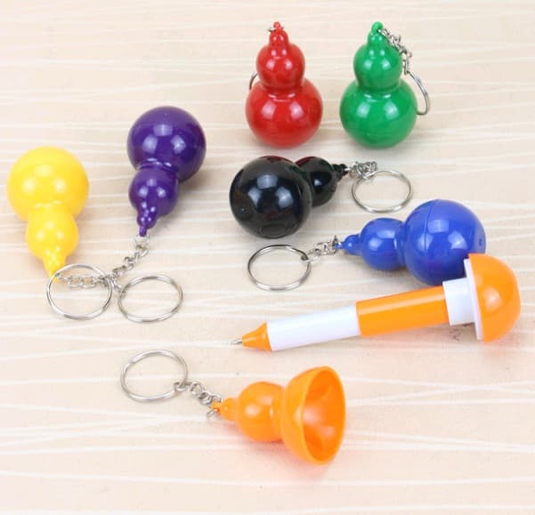 Pulpen Tarik Unik / Lucu Berbentuk Buah Labu dengan Gantungan Kunci