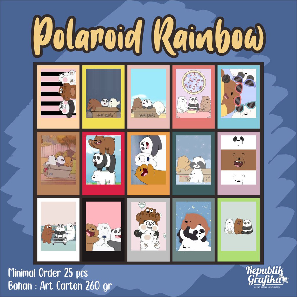 CETAK POLAROID RAINBOW CUSTOM - SIZE 2R - AC 260