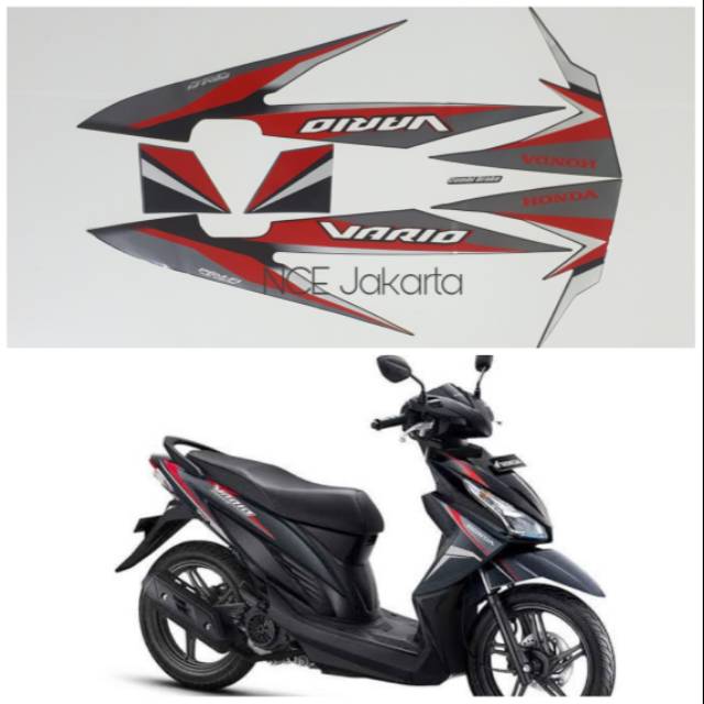 STIKER STRIPING VARIO 110 LED 2017 HITAM