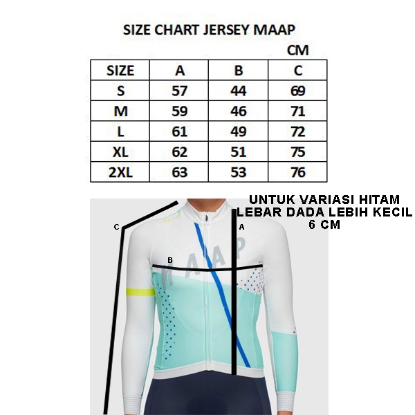 Baju Jersey Cycling Sepeda Lengan Panjang Import Premium MAAP 2373.