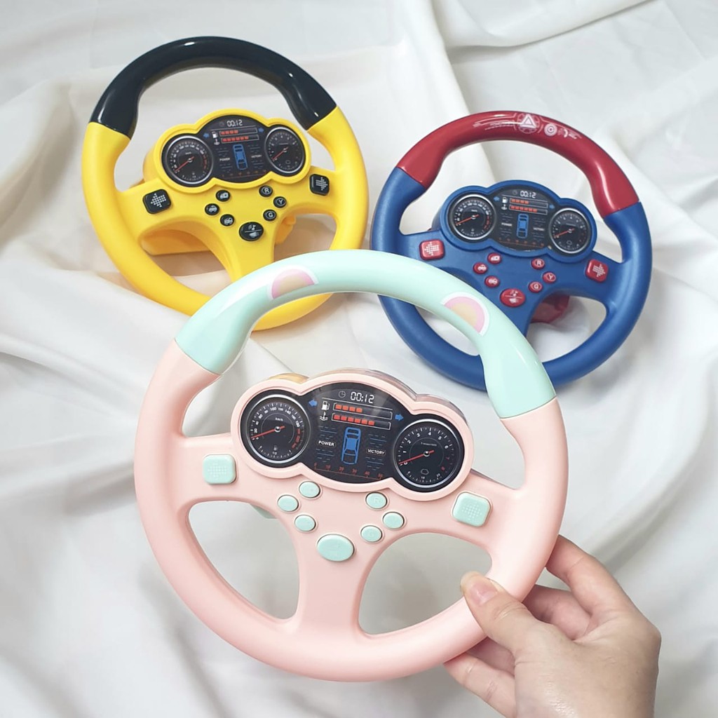 CR CM-C7 Mainan Anak Simulasi Setir Mobil Kemudi 360° Stir Mengemudi Driver Steering Wheel Music-3