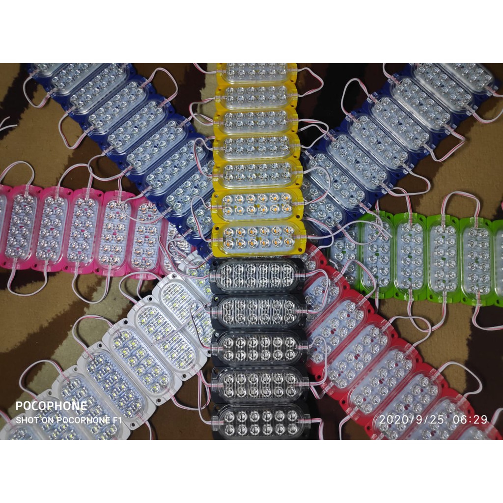 LAMPU LED MODUL 12 MATA 24 VOLT DC LED 12Mata 7W 24Volt Variasi Mobil TRUCK