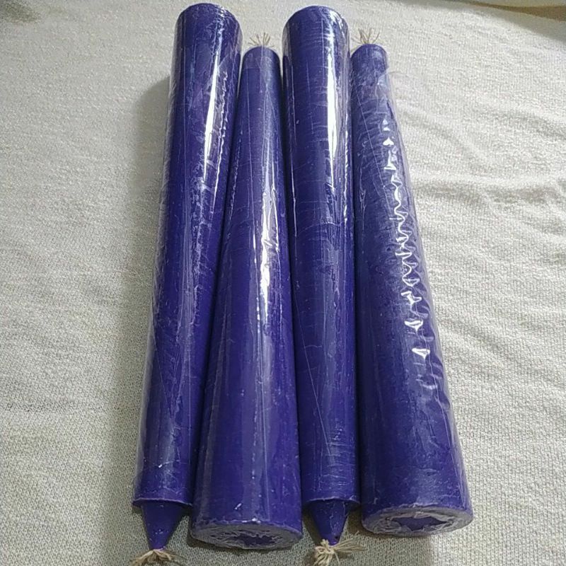 Lilin jumbo ungu isi 4pc / lilin jumbo warna ungu