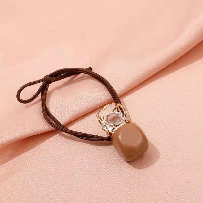 OSM JKT F5168 (1 PC ) Ikat Rambut Korea Geometri / Kuncir Rambut / Aksesories Rambut Wanita-Coklat