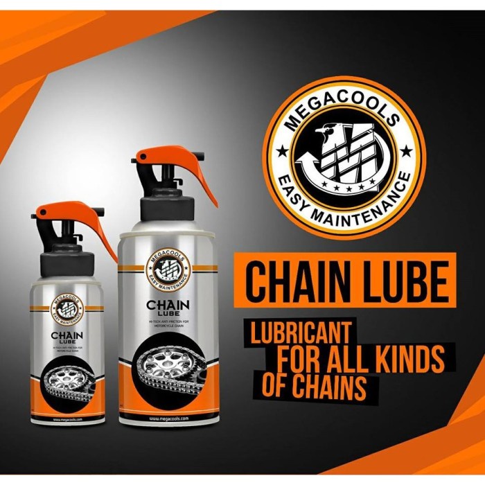 Megacools Chain Lube 300 ml Oli Rantai Motor Pelumas Semprot Spray