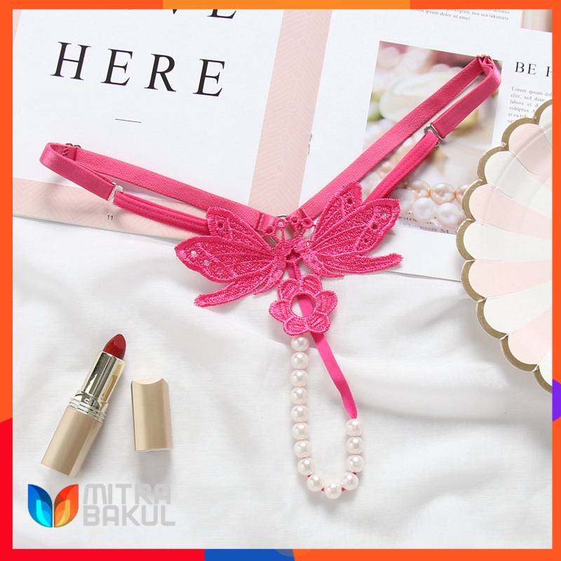 Pakaian Dalam Wanita Taste Hot Embroidery Pearl Massage T Open Crotch Pants T-shaped Pants Gstrings