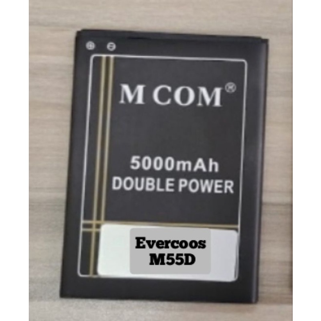 BATRAI BATRAI BATRAI EVERCOOS U55D DOUBLE POWER 5000MAH NEW ORIGINAL DOUBLE POWER