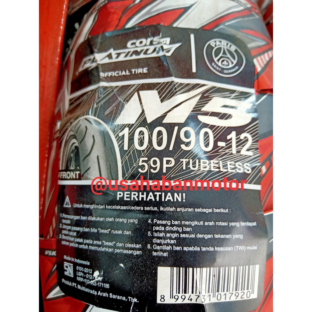 Ban Corsa Platinum M5 Scoopy FI 100 90 Ring 12 Ban Depan