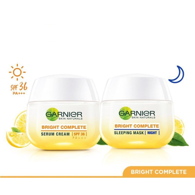 Garnier Bright Complete Serum Cream 50ML - Krim Siang Krim Malam