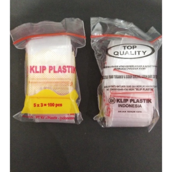 

plastik klip uk 3 x 5 cm @ 100 lmbr