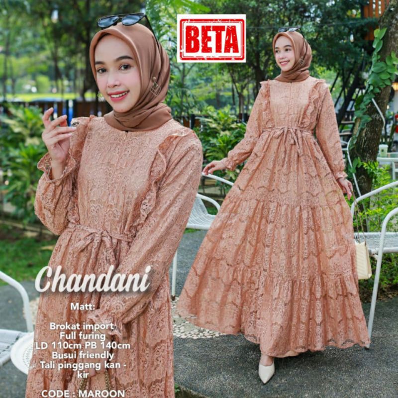 Dress Brokat - Gamis Brokat Import - Chandany Maxy