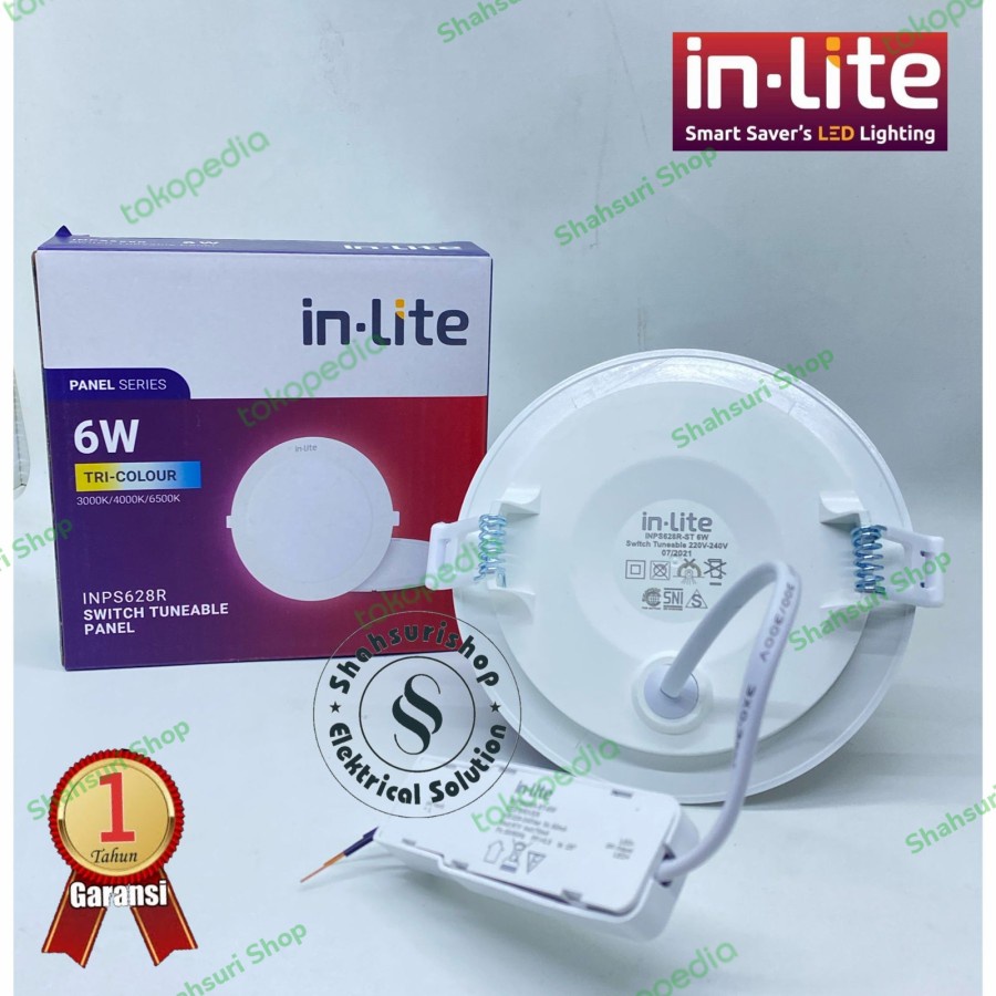 IN-LITE INPS628R 6W 6 WATT SWITCH TUNEABLE PANEL DOWNLIGHT 3 WARNA