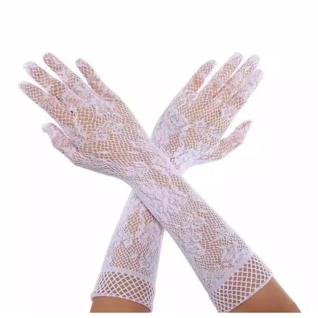 Nada Gloves - Sarung Tangan Renda Panjang - Bridal Wedding Gloves - Sarung Tangan Pengantin Wanita