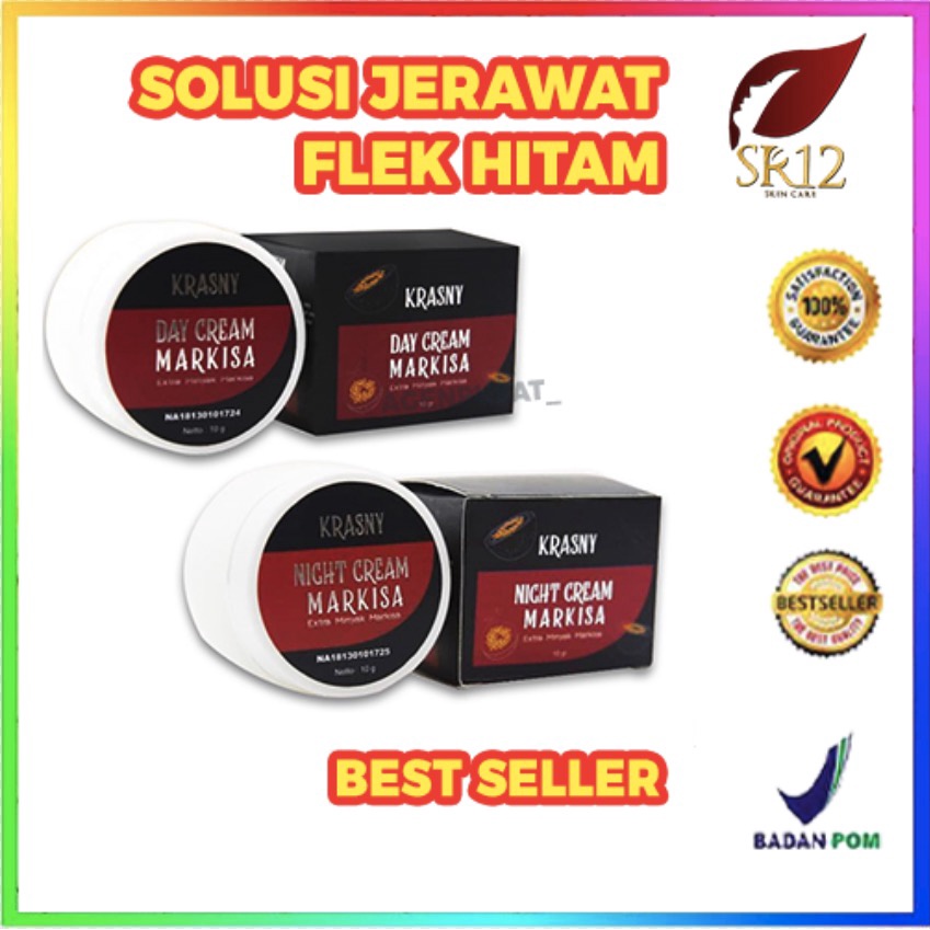 KRIM JERAWAT &amp; FLEK HITAM BPOM / KRASNY DAY &amp; NIGHT CREAM SR12 / KULIT KERING/ MENCEGAH PENUAAN DINI