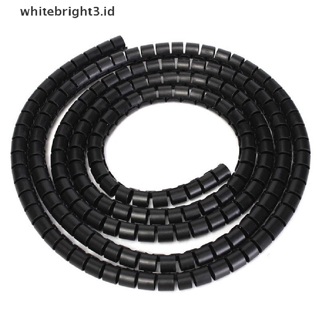 (whitebright3.id) Alat Penggulung Kabel Spiral Panjang 1m / 10 / 25mm Flexible Pelindung Kabel Fleksibel Bentuk Spiral Dapat Digunakan Kembali