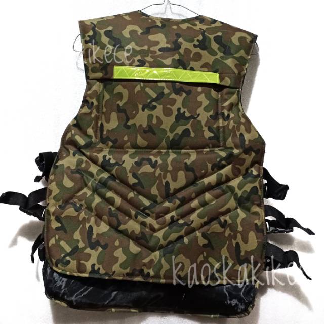 Rompi Motor Body Protector Anti Angin Jaket Rompi Motor Loreng