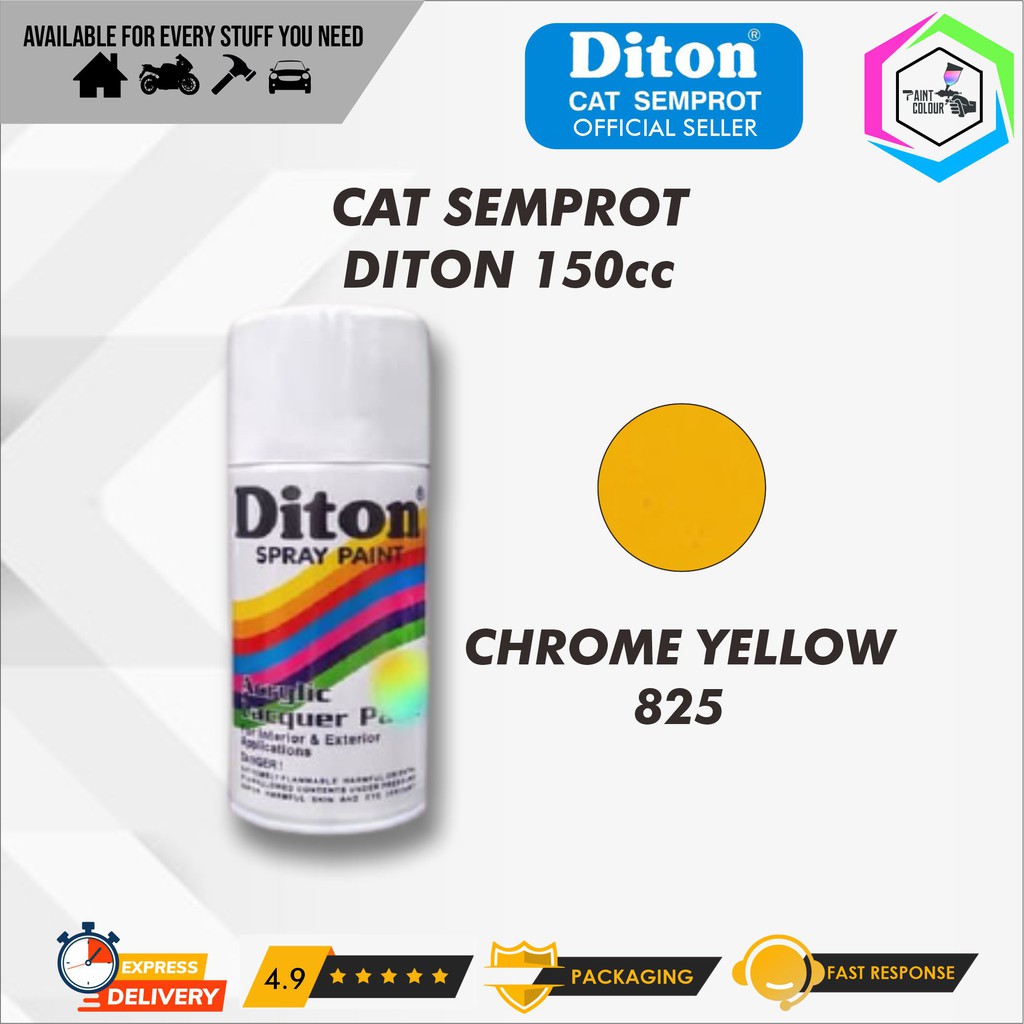Diton Cat Semprot/Pylox/Motor/Helm/Gundam 150cc - 825 Chrome Yellow