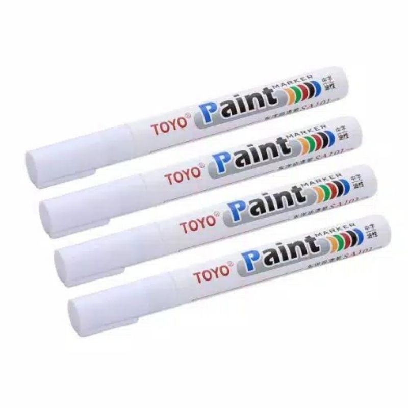 Spidol Marker Warna Putih Anti Air Untuk Ban Mobil Ban TOYO Paint Original White Putih Only