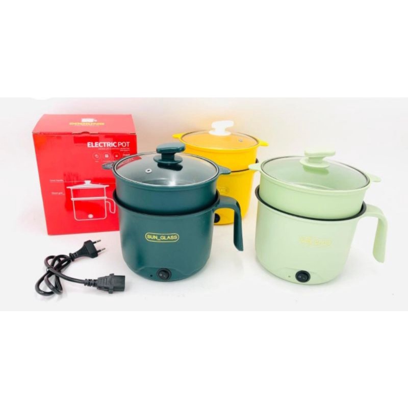 Multifungsi electric fry pan Panci Listrik lapisan keramik