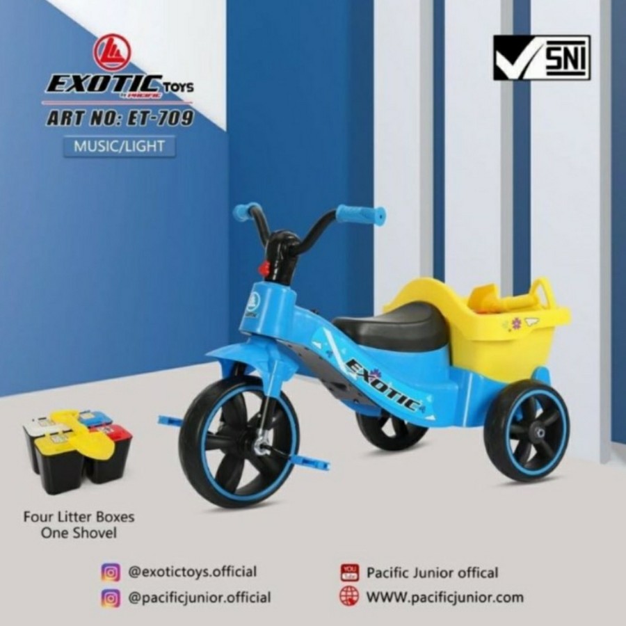 EXOTIC ET 709  ET 5511 Sepeda Anak Roda Tiga Tricycle ET709 ET5511