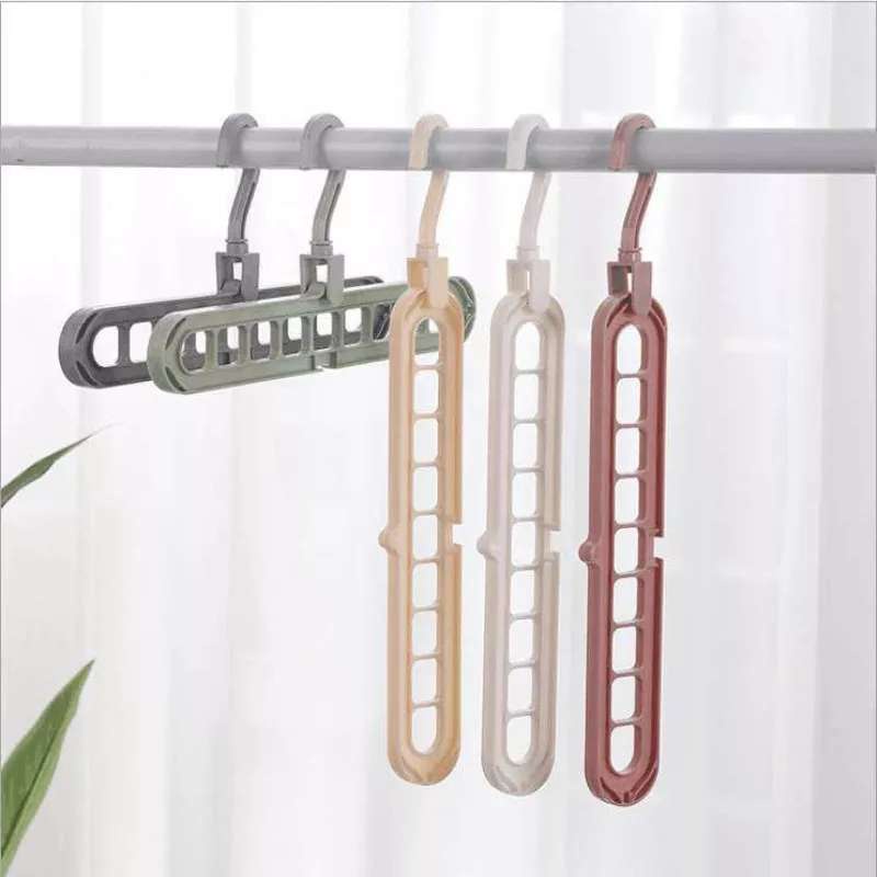 GANTUNGAN BAJU LIPAT AJAIB 9 IN 1 MAGIC HANGER FOLDABLE MULTIFUNGSI SAVING SPACE