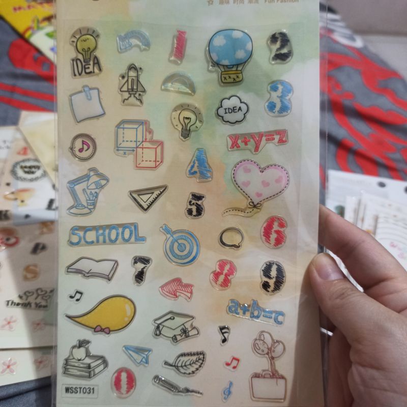 

Deco Sticker / Stiker Scrapbook Planner 1 sheet / lembar Part B polaroid polco