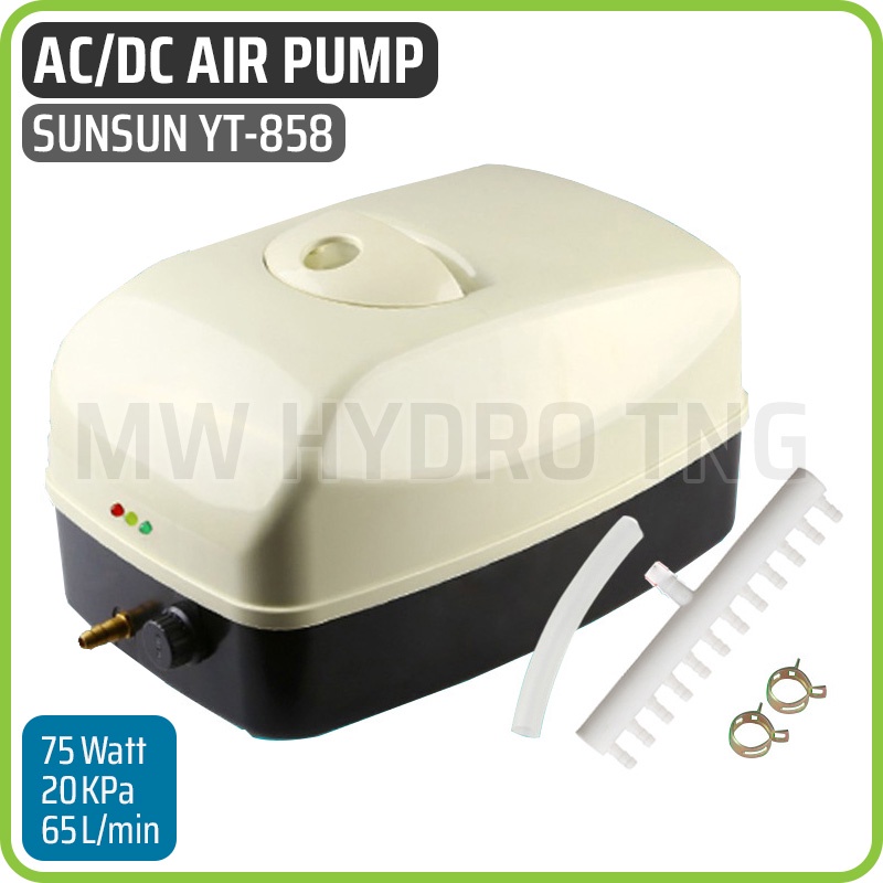 SUNSUN YT-858, AC/DC Aerator / Pompa Angin, AC-DC Air Pump YT858