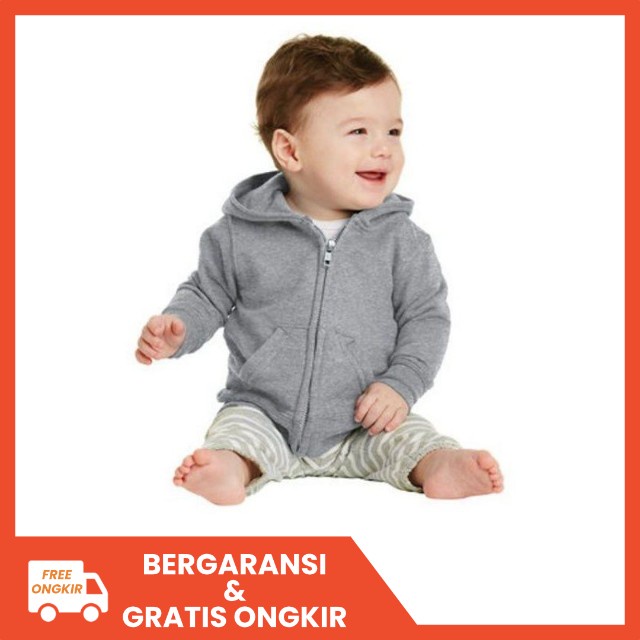 Jaket Anak Laki Laki dan Perempuan terbaru bahan flecee Polos umur 6 bulan sampai 6 tahun Murah