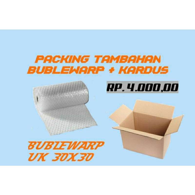 

extra packing tambahan kardus + bublewarp