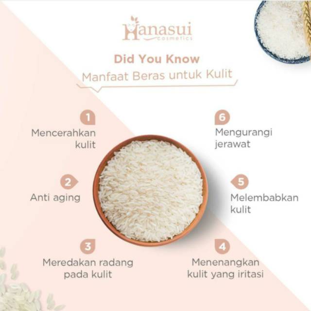 HANASUI WHITE RICE SOAP ORIGINAL BPOM 60GR - SABUN BERAS HANASUI