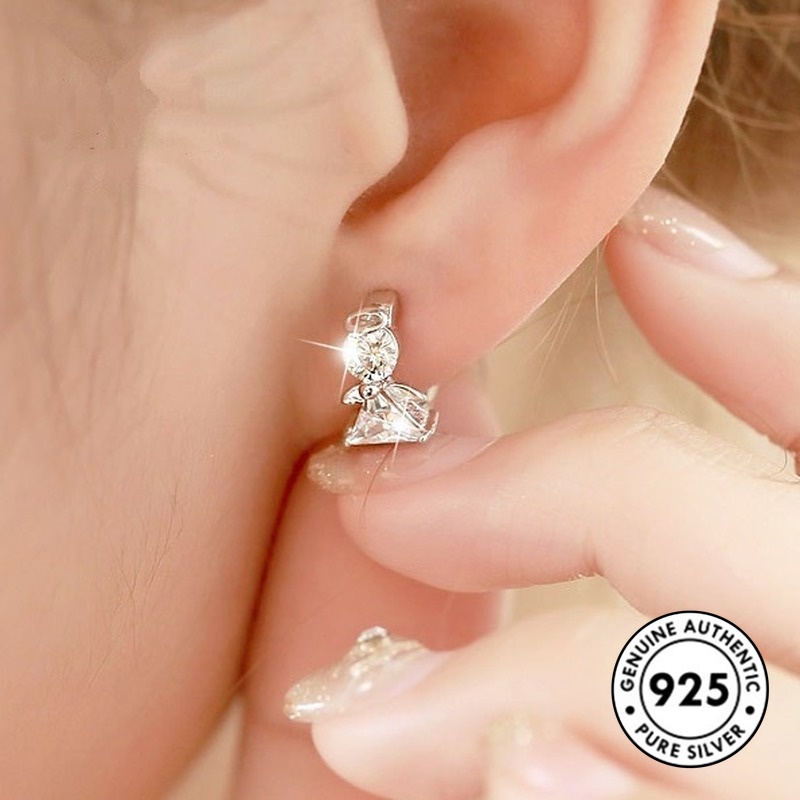 Anting Tusuk Sterling Silver 925 Desain Malaikat Lucu Untuk Wanita