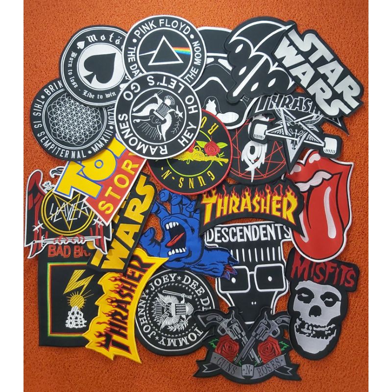 BACKPATCH BORDIR PREMIUM GUNS AND ROSES BIG SIZE BEST QUALITY